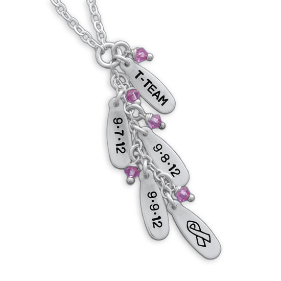 Hand-stamped Cascade awareness necklace