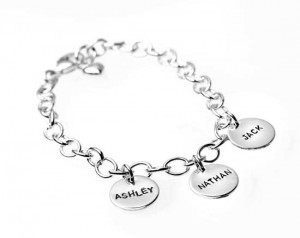 Hand  Stamped Charm Bracelet