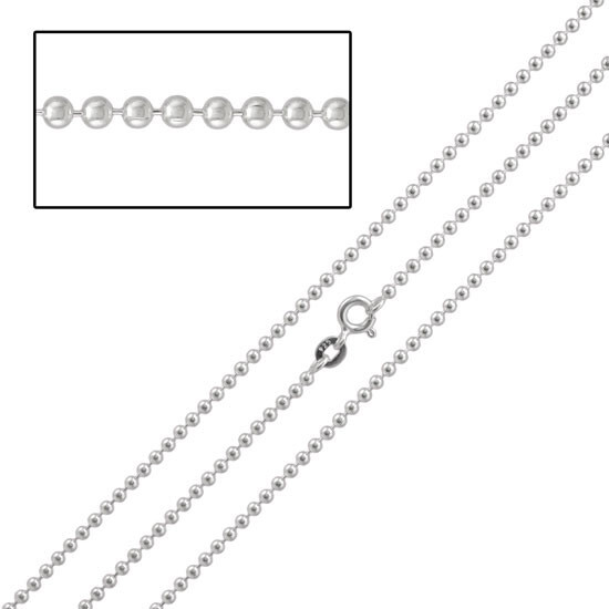 Silver Ball Chain from Heart On Your Wrist Personalized Jewelry