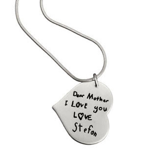 Custom Heart Handwriting Necklace