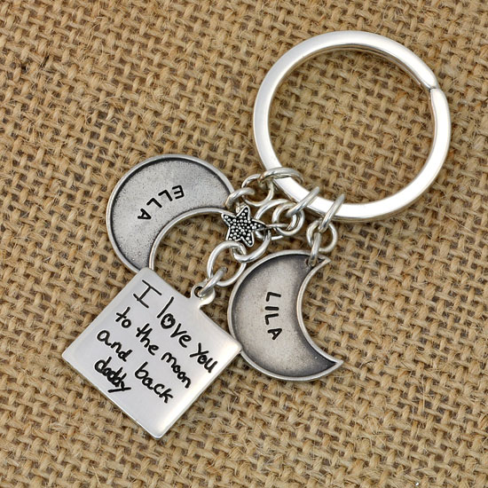 Square Handwriting Key Ring