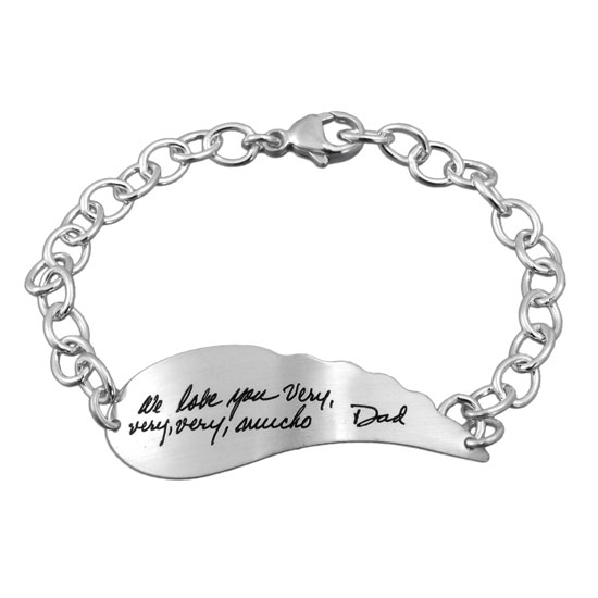 Handwriting Angel Wing Bracelet