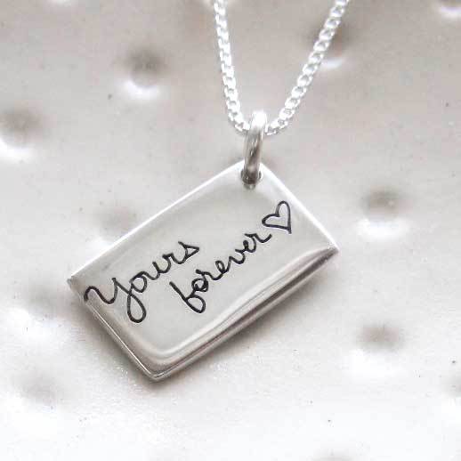 Handwriting Love Note Necklace