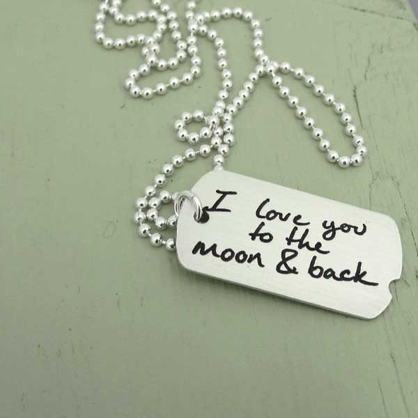 Handwriting Military Tag Necklace
