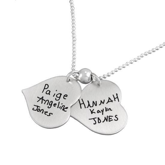 Custom Heart Handwriting Necklace